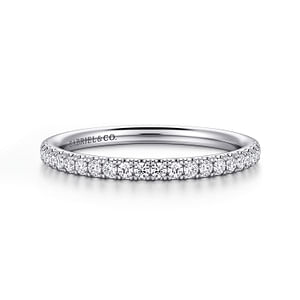 14K White Gold Diamond Wedding Band, 0.22Carat TW